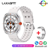 LAXASFIT Smart Watch 1.52-inch AMOLED Screen Bluetooth Talk Sports Fitness Smartwatch for Men Women Watch Holiday Gift